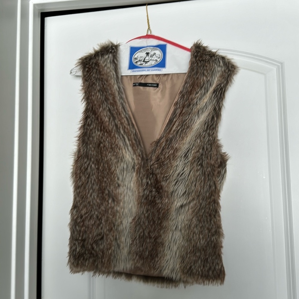 Faux Fur vest size medium